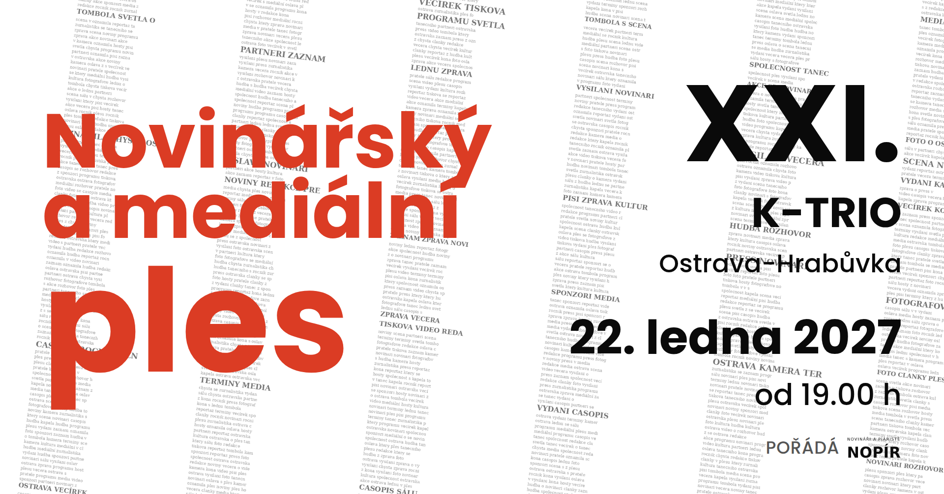 Pozvánka na XXI. Novinářský a mediální ples